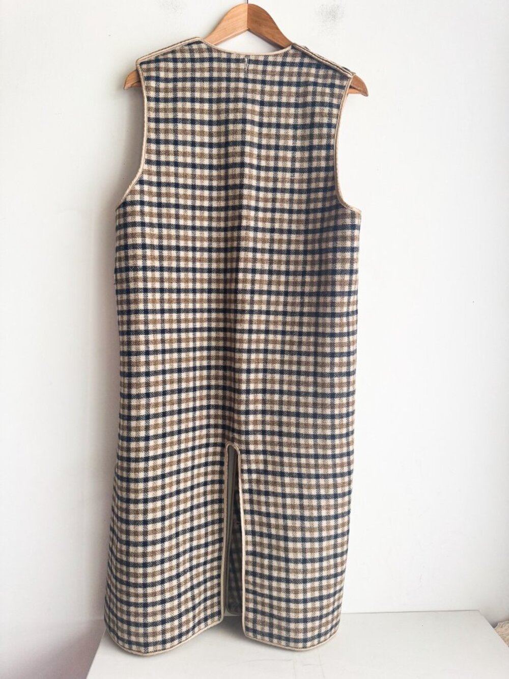 Aquascutum Check Print Wool Trench Coat Liner S - Picture 5 of 5